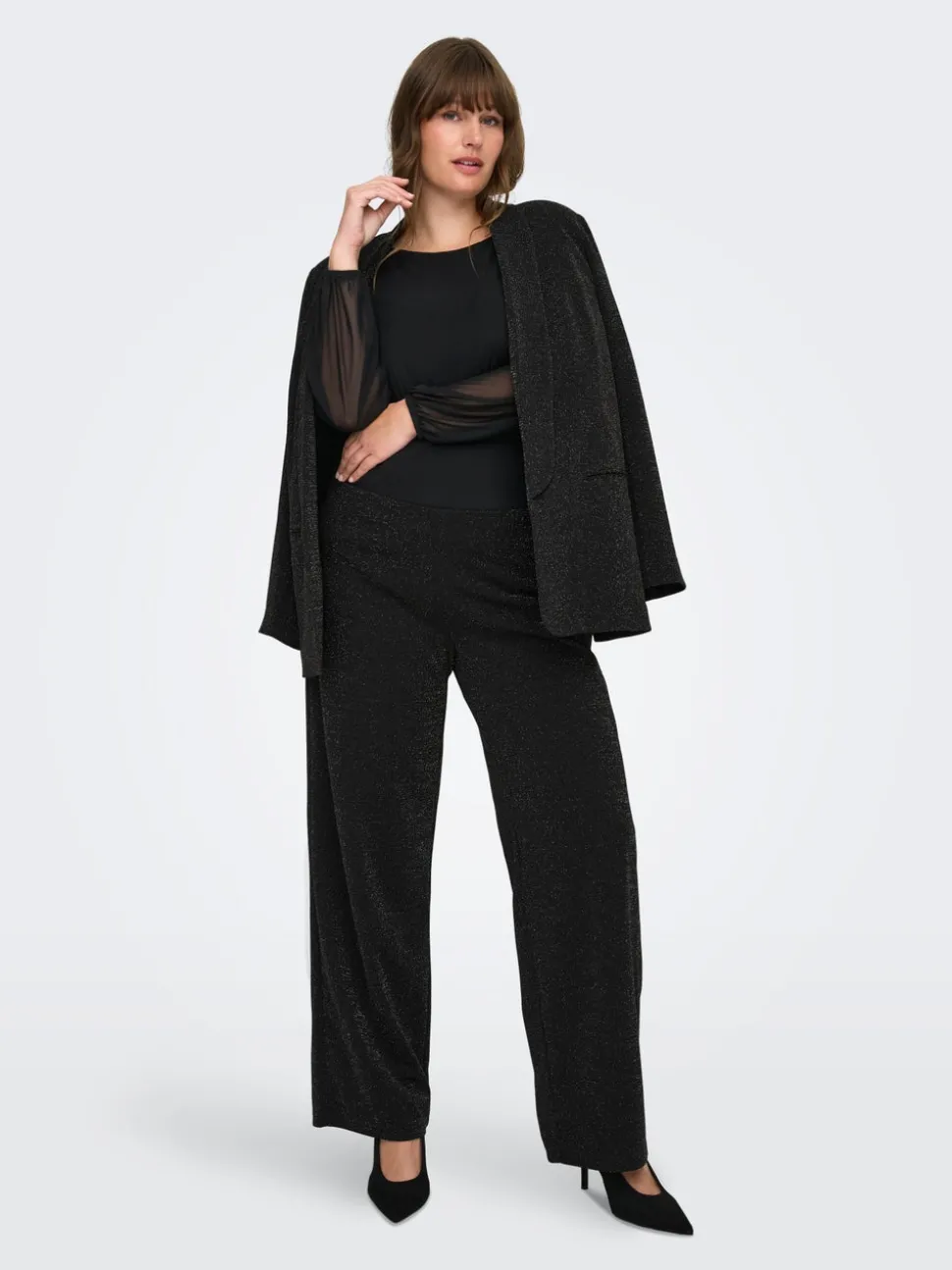 CARALYA Wide Leg Fit Pantalon à jambe large
