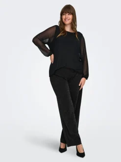 CARALYA Wide Leg Fit Pantalon à jambe large