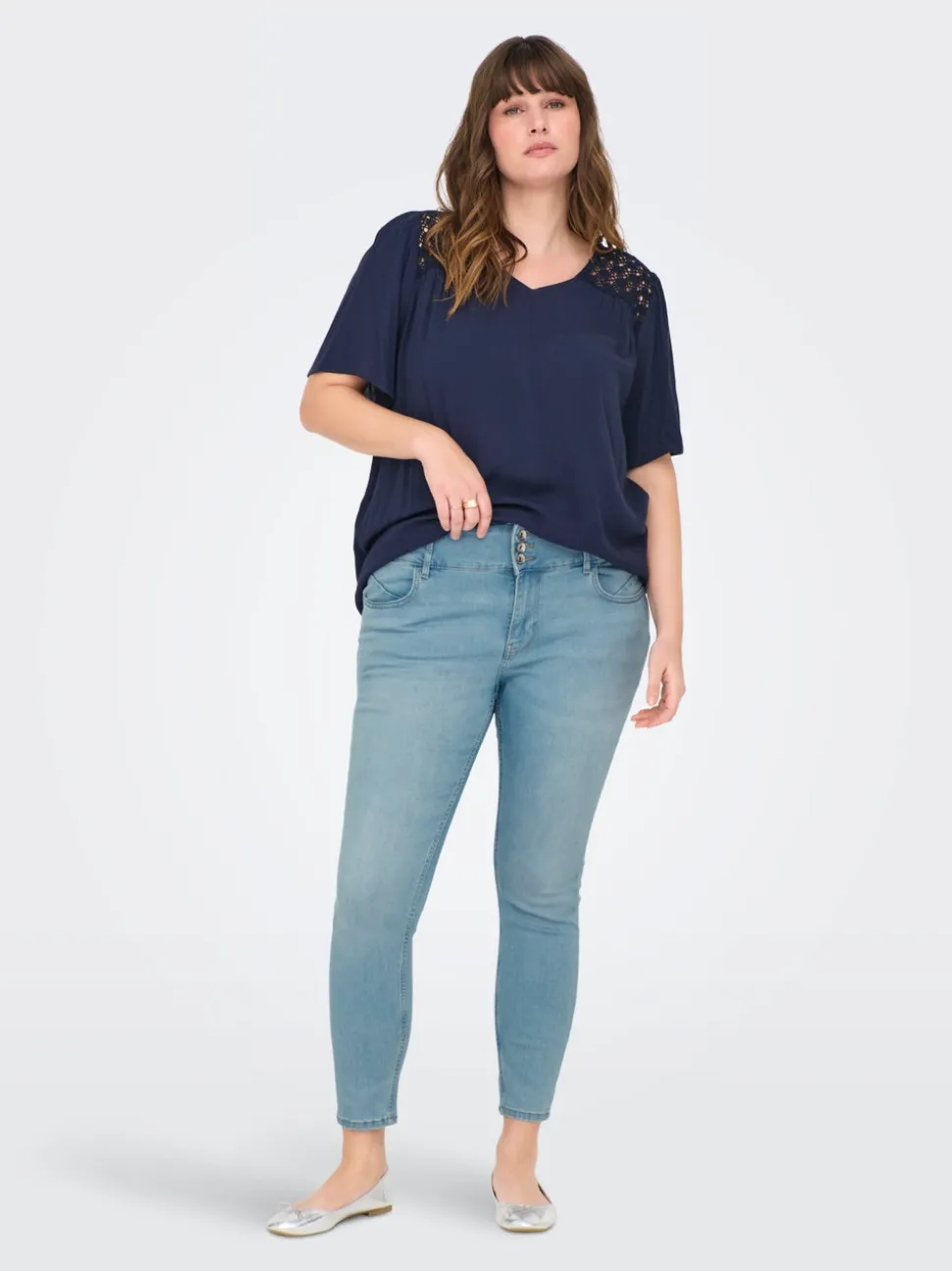 CARANNA Taille haute Skinny Fit Longueur cheville Jeans