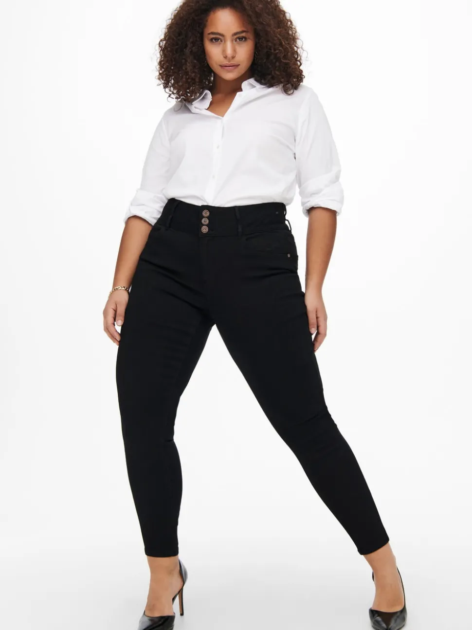 CARANNA Taille haute Skinny Fit Longueur cheville Jeans