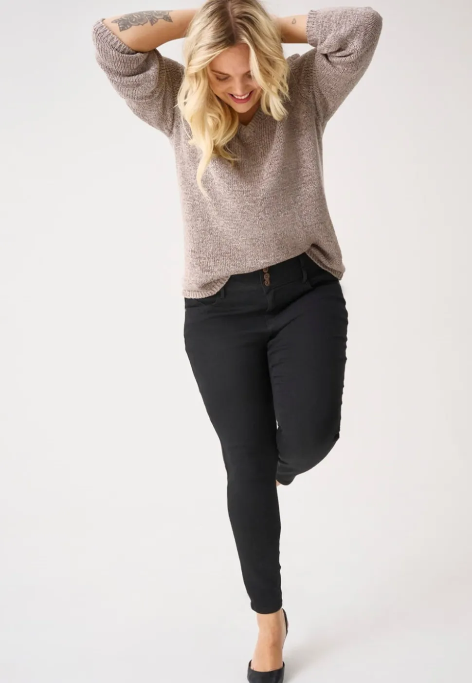 CARANNA Taille haute Skinny Fit Longueur cheville Jeans