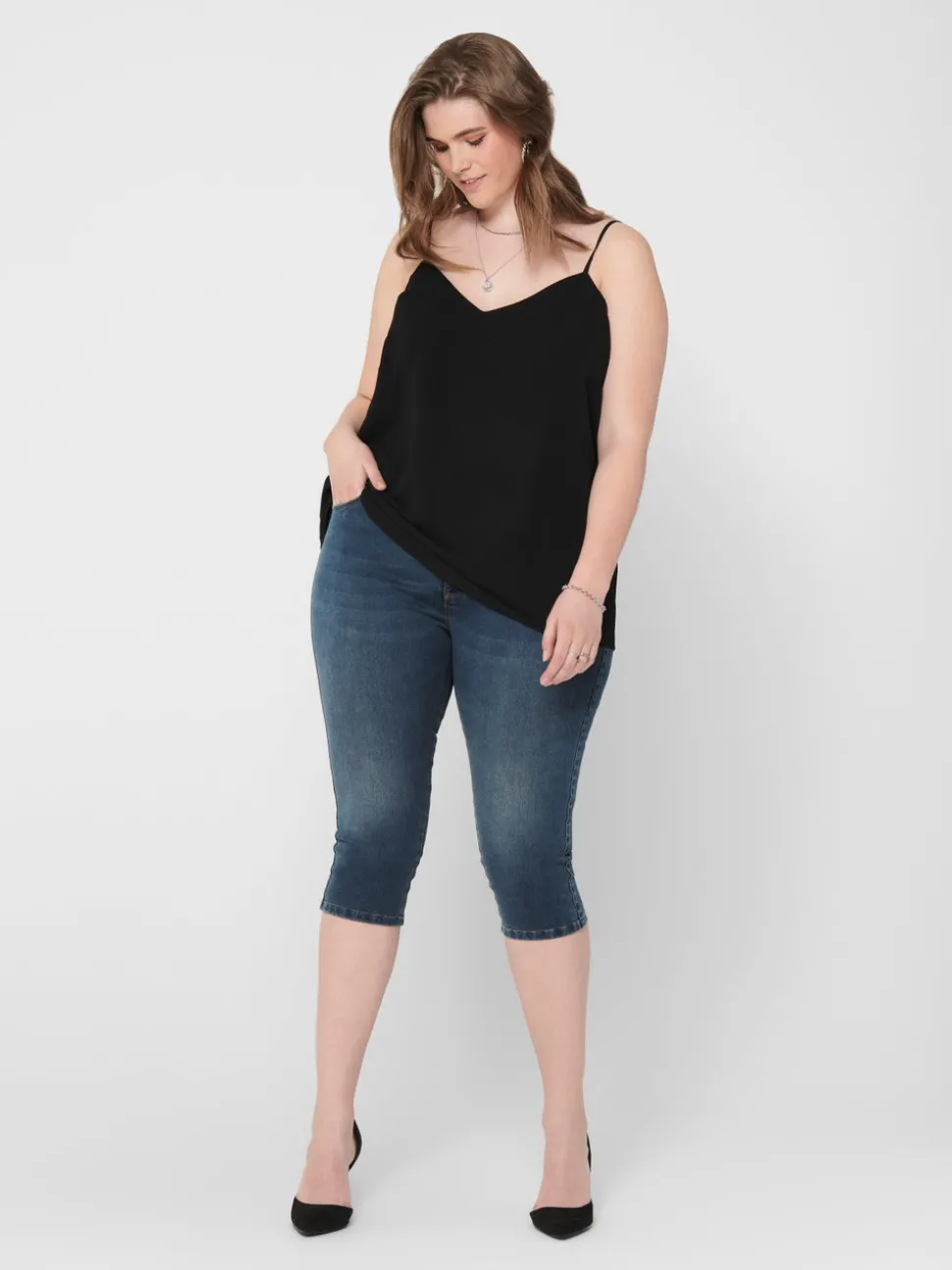CARAUGUSTA Taille haute Skinny Fit Short en denim