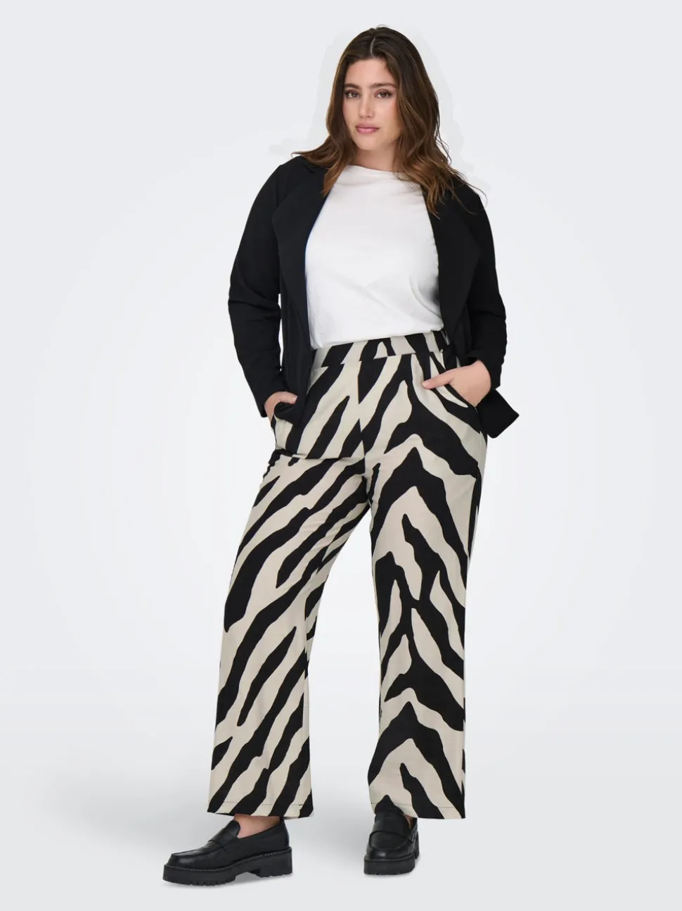 CARBRAXI Wide Leg Fit Pantalon à jambe large