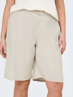 CARCARO Taille haute Regular Fit Lin Bermuda