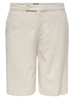 CARCARO Taille haute Regular Fit Lin Bermuda