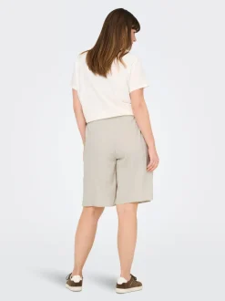 CARCARO Taille haute Regular Fit Lin Bermuda