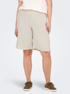 CARCARO Taille haute Regular Fit Lin Bermuda