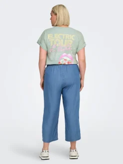CARCHARIS Cropped Fit Pantalon à jambe large