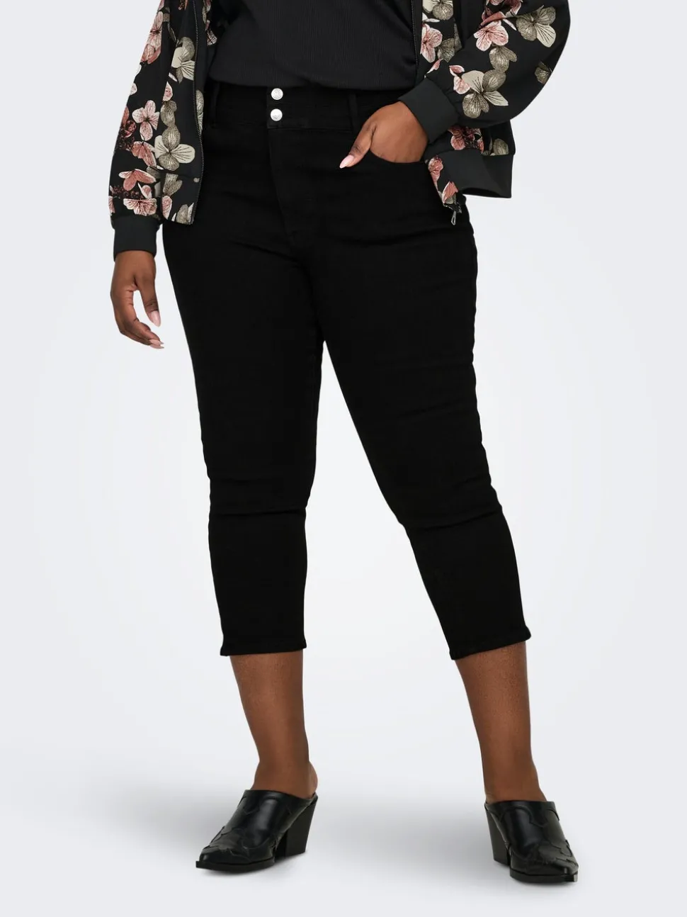 CARCRUZ Jean Capri Taille Haute