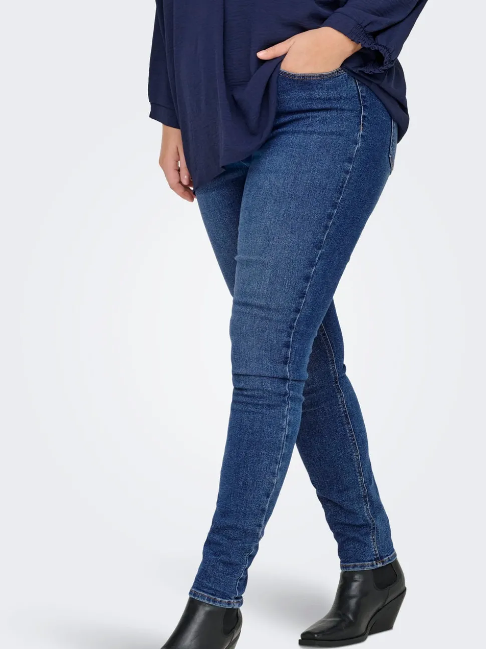 CARCRUZ Taille haute Skinny Fit Longueur cheville Jeans