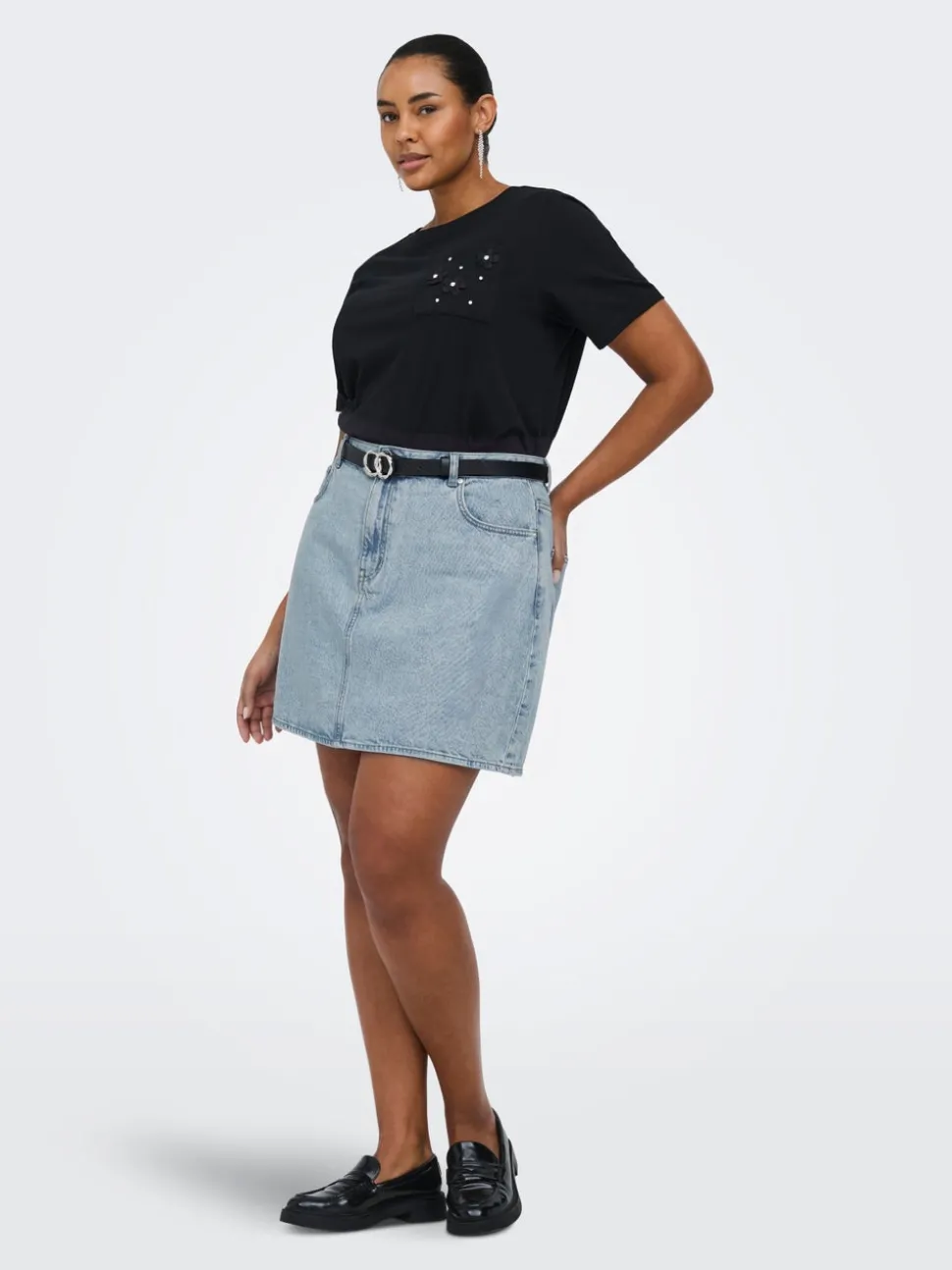 CAREDEN Jean Jupe en denim Jupe courte
