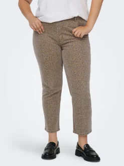 CAREMILY Taille haute Straight Fit Longueur cheville Jeans