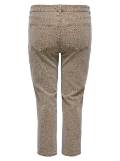 CAREMILY Taille haute Straight Fit Longueur cheville Jeans