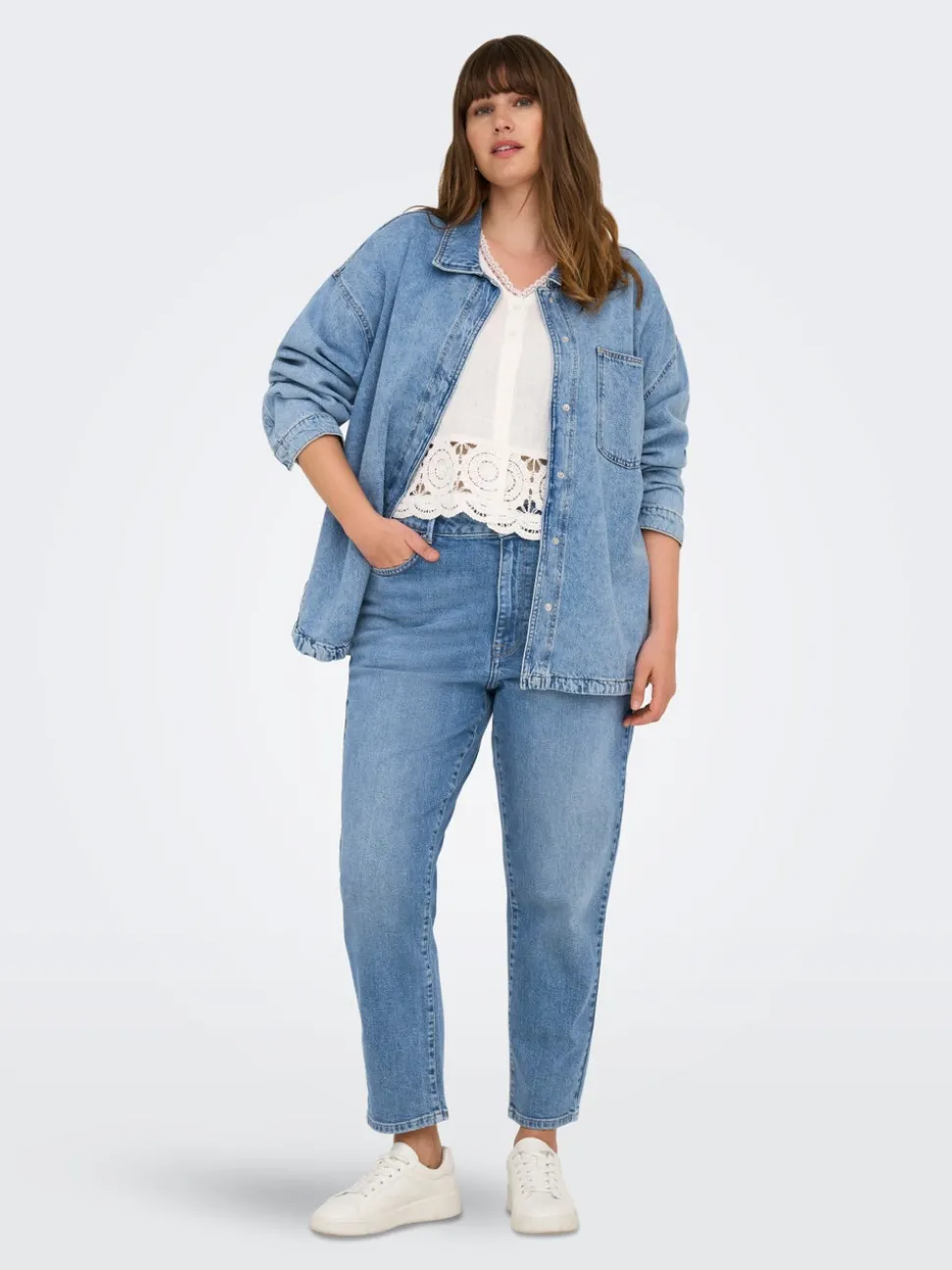 CAREMILY Taille haute Straight Fit Jeans