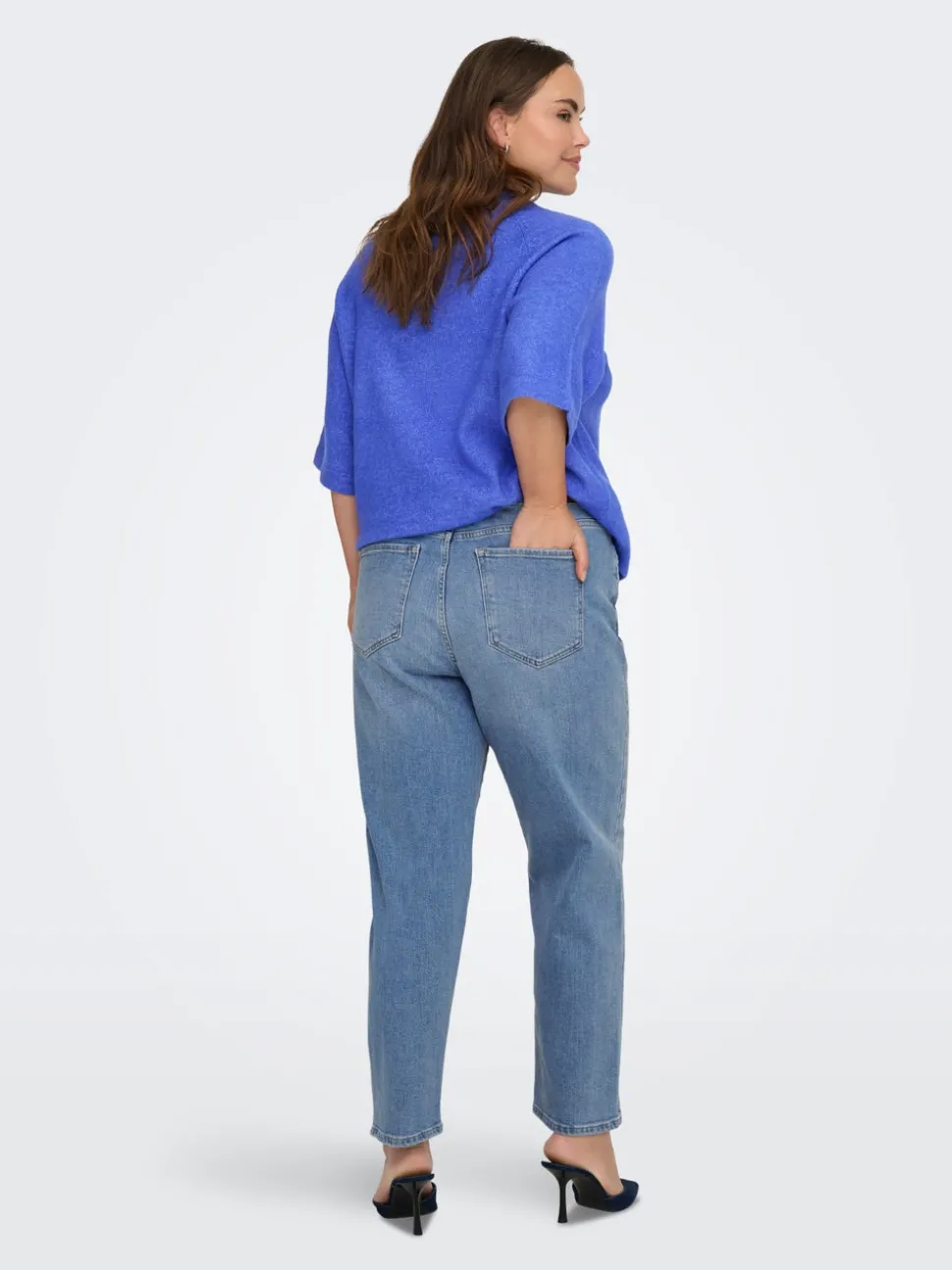 CAREMILYSTRETCH Taille haute Straight Fit Longueur cheville Jeans