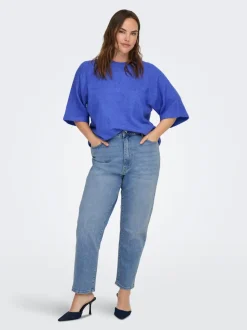 CAREMILYSTRETCH Taille haute Straight Fit Longueur cheville Jeans