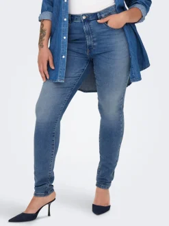 CARFOREVER Taille haute Skinny Fit Jeans