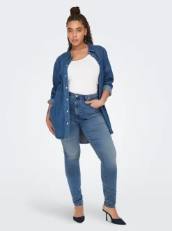 CARFOREVER Taille haute Skinny Fit Jeans