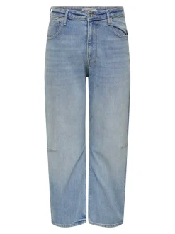 CARFRANKIE Taille haute Coupe barrel Longueur cheville Jeans