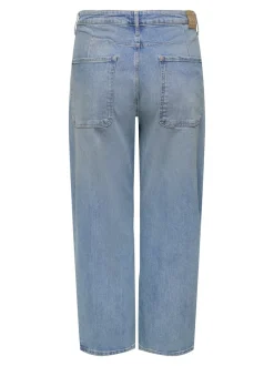 CARFRANKIE Taille haute Coupe barrel Longueur cheville Jeans