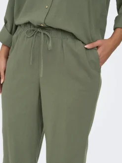 CARGOA Straight Fit Lin Pantalon