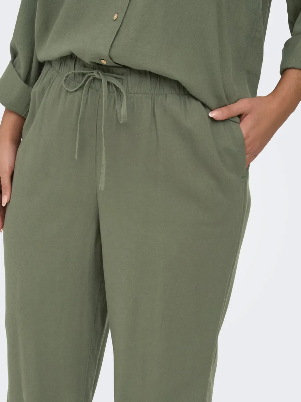 CARGOA Straight Fit Lin Pantalon