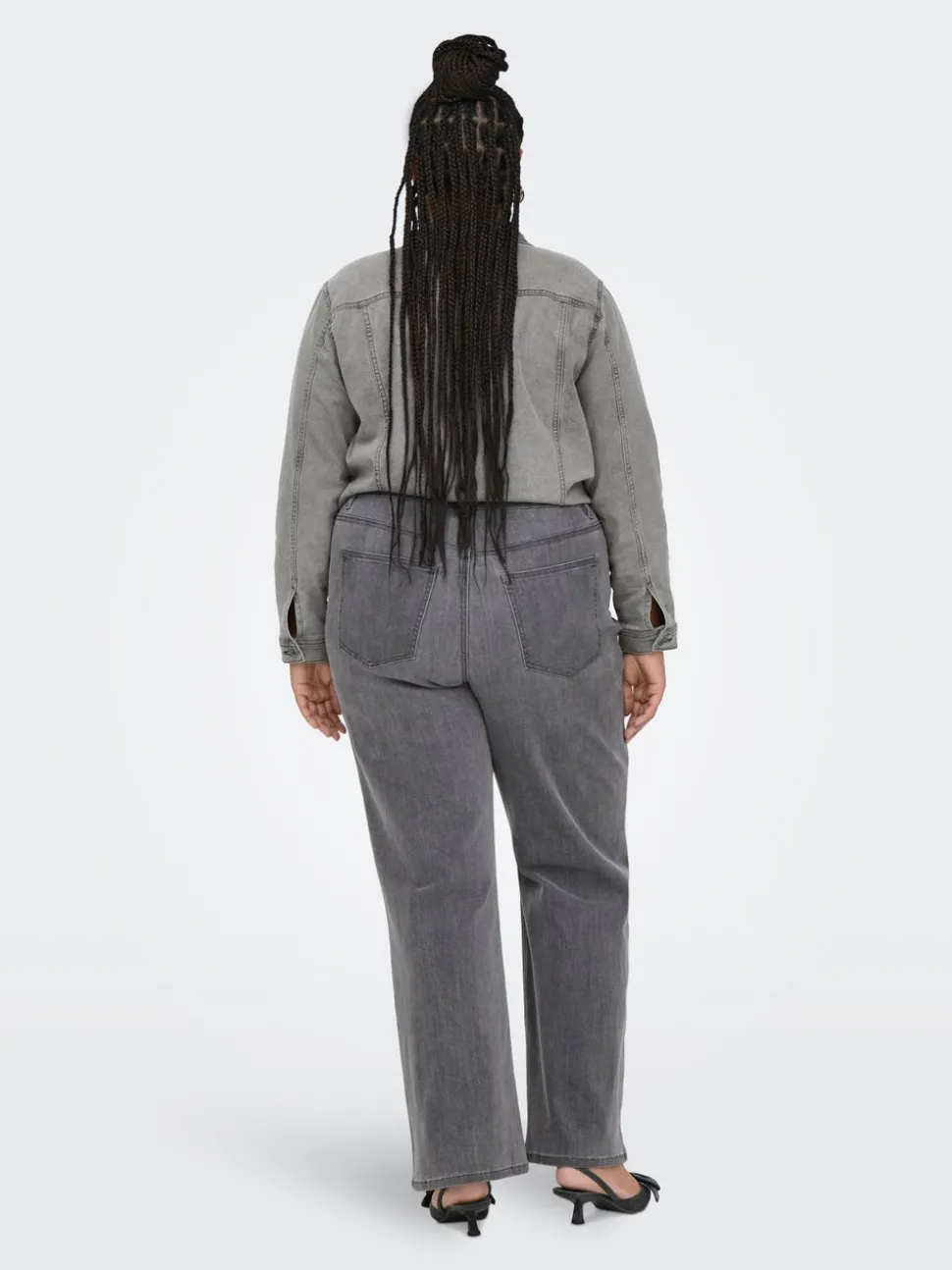 CARHOPE Taille haute Wide Leg Fit Jeans