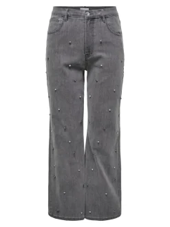 CARHOPE Taille haute Wide Leg Fit Jeans