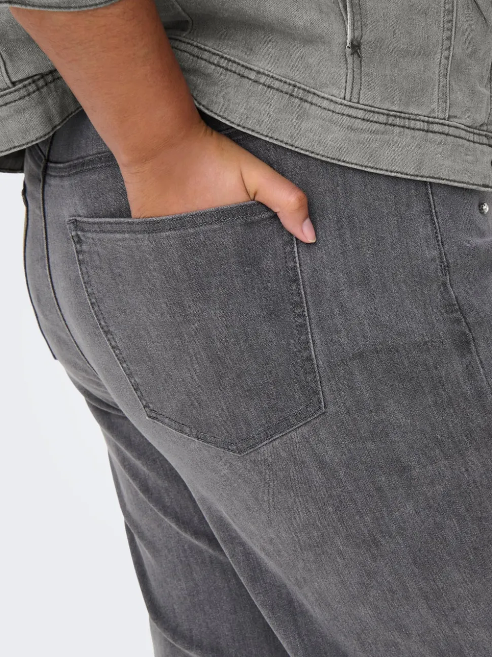 CARHOPE Taille haute Wide Leg Fit Jeans