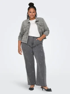 CARHOPE Taille haute Wide Leg Fit Jeans