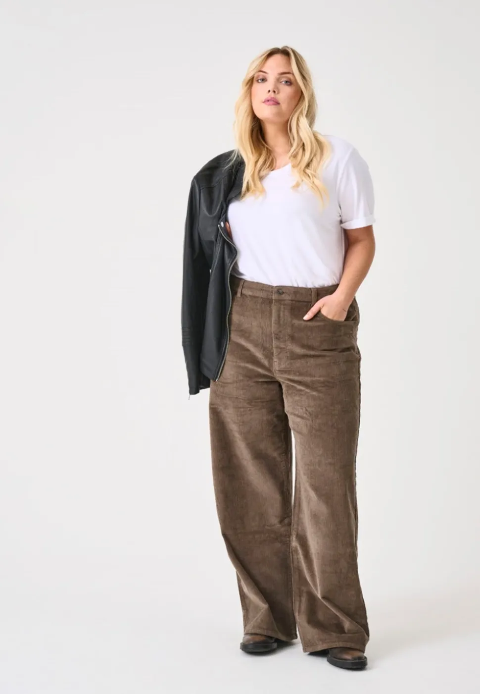 CARHOPE Wide Leg Fit Pantalon à jambe large