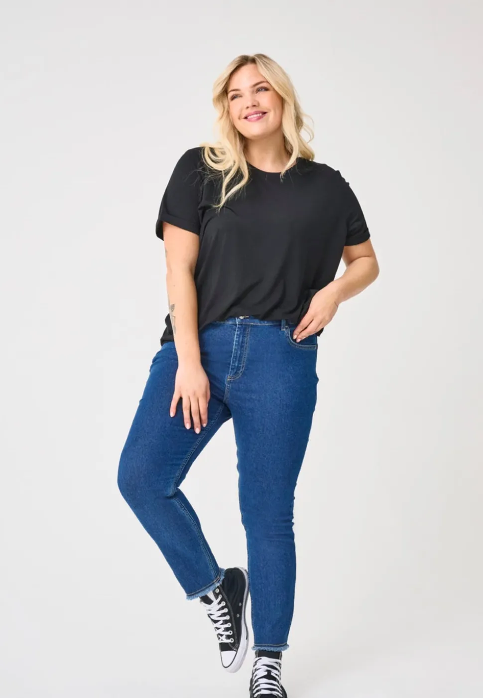 CARHUSH Taille moyenne Skinny Fit Longueur cheville Jeans