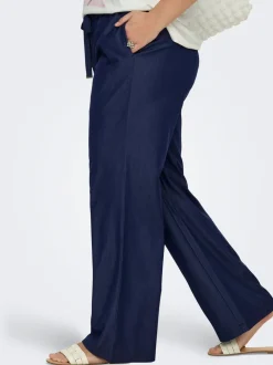 CARIRIA Wide Leg Fit Lin Pantalon à jambe large