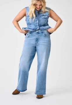 CARJUICY Taille haute Wide Leg Fit Jeans
