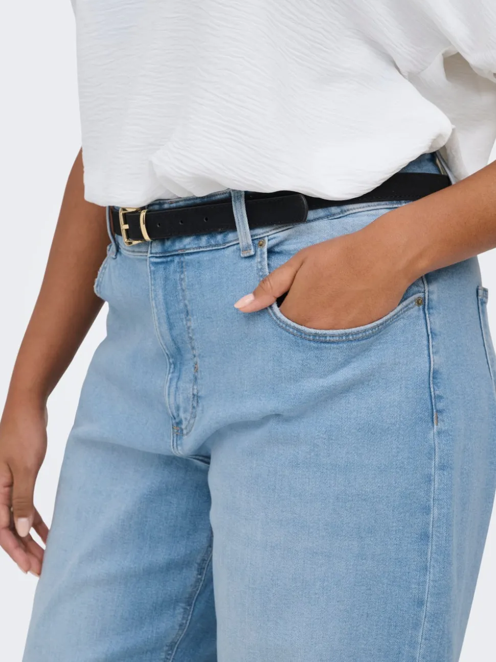 CARJUICY Taille haute Wide Leg Fit Jeans
