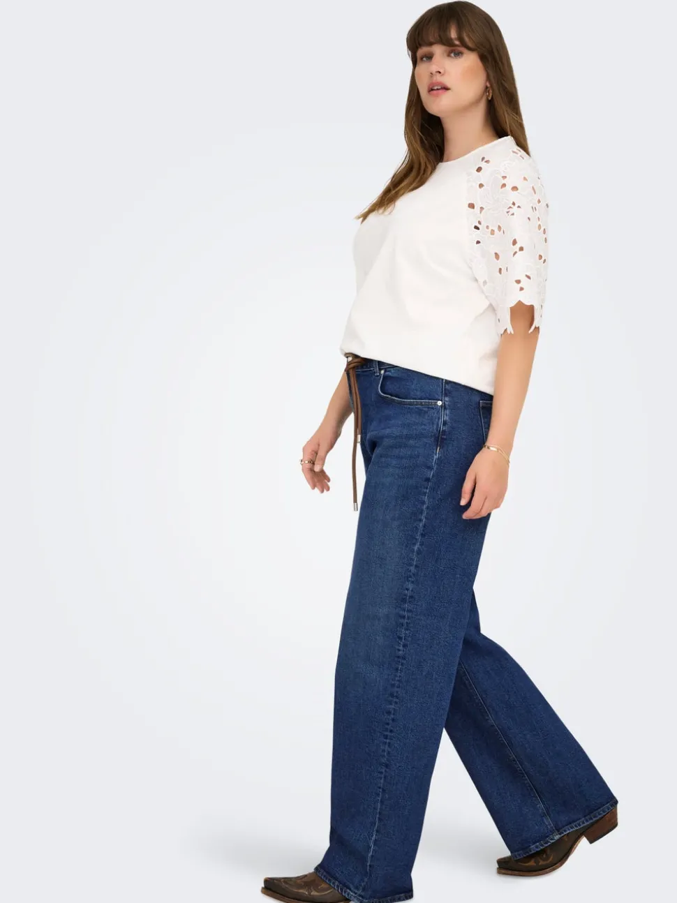 CARJUICY Taille haute Wide Leg Fit Jeans