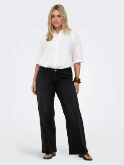 CARJULLES Taille basse Wide Leg Fit Jeans