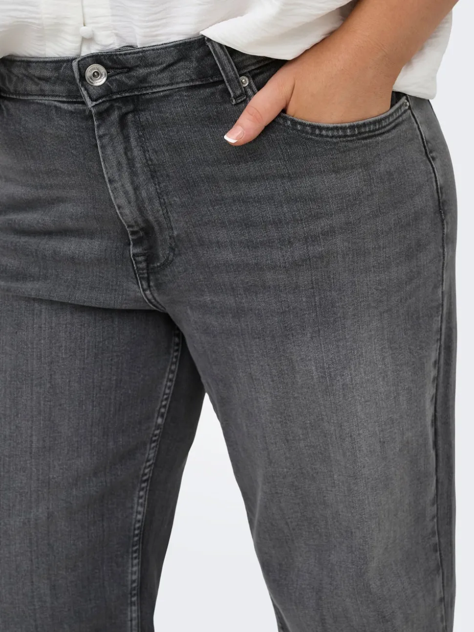 CARJULLES Taille moyenne Wide Leg Fit Jeans