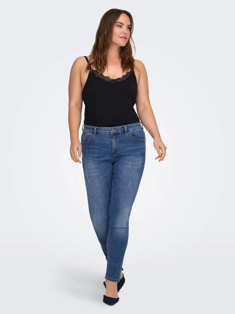 CARKARLA Taille classique Skinny Fit Longueur cheville Jeans
