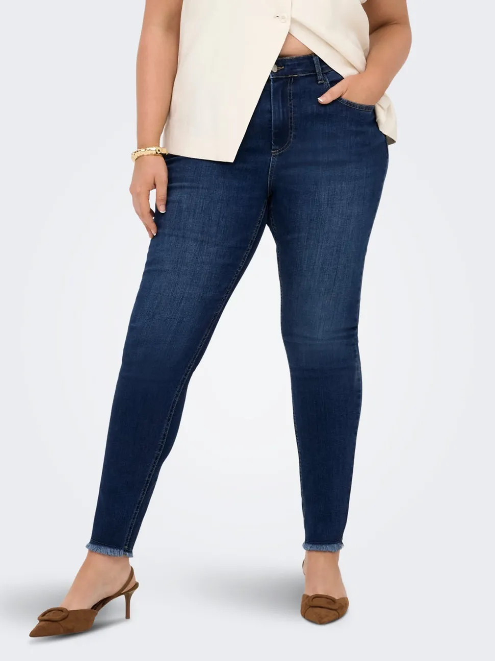 CARLACE Taille moyenne Skinny Fit Longueur cheville Jeans