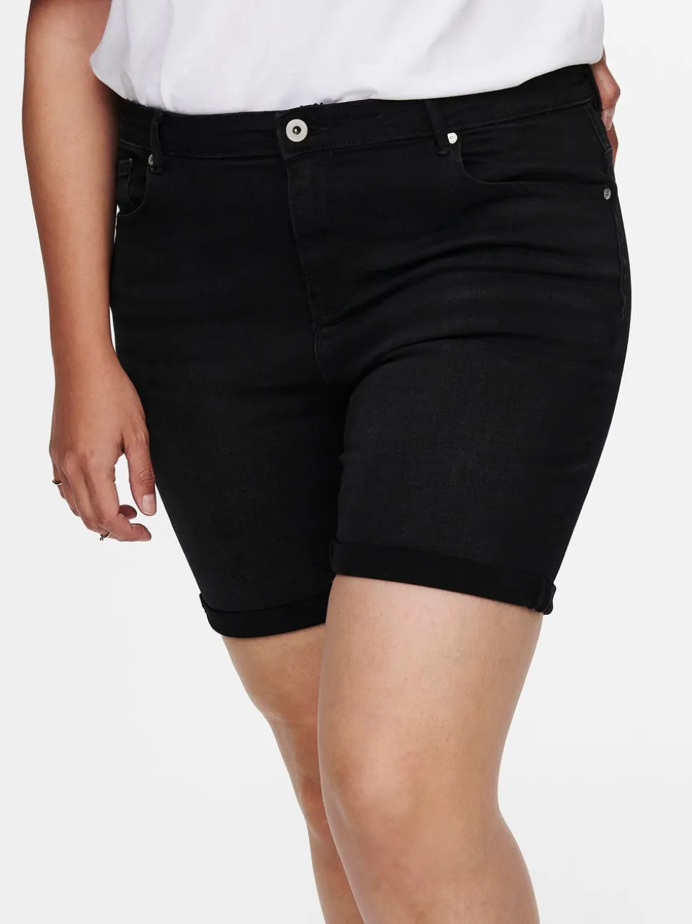 CARLAOLA Taille haute Skinny Fit Short en denim