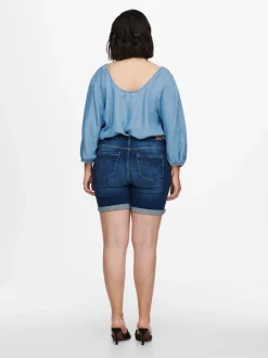 CARLAOLA Taille haute Skinny Fit Short en denim