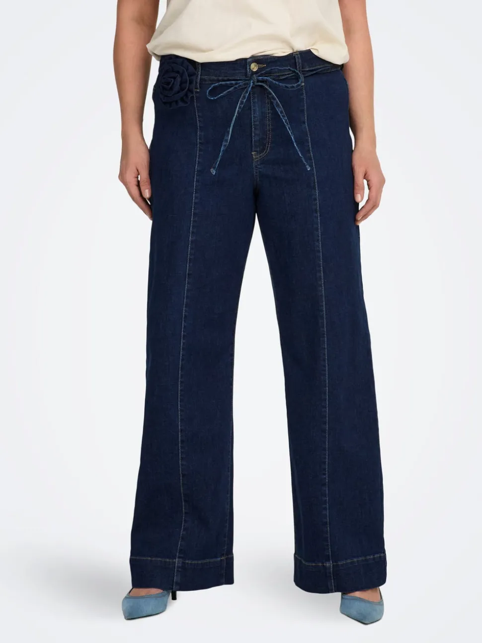 CARMADISON Taille haute Wide Leg Fit Jeans