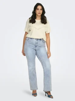 CARROSE Taille haute Retro Flared Fit Jeans