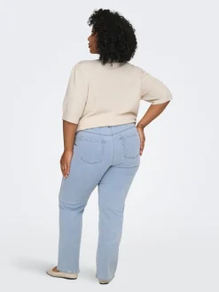 CARSNOW Taille haute Straight Fit Jeans