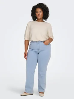CARSNOW Taille haute Straight Fit Jeans