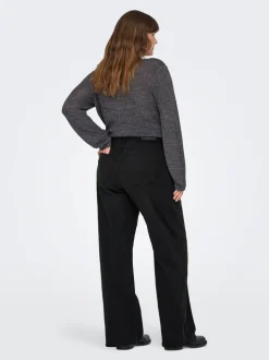 CARSNOW Taille haute Wide Leg Fit Jeans