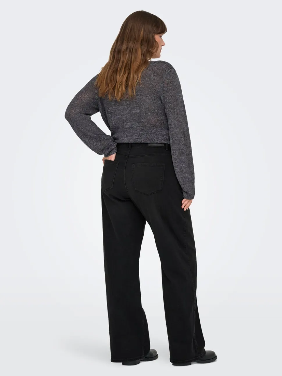 CARSNOW Taille haute Wide Leg Fit Jeans