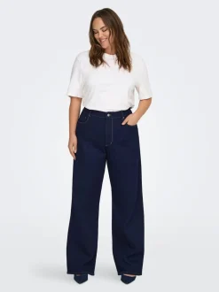 CARSNOW Taille haute Wide Leg Fit Jeans