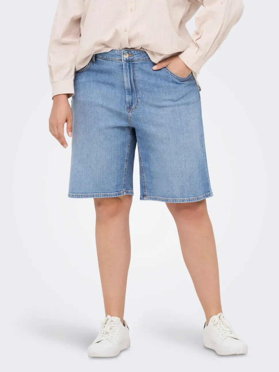 CARSONNY Taille haute Regular Fit Short en denim